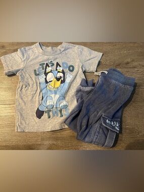 Bluey Graphic Tee and Jogger Set- Graphic Design ‘Lets Do This’